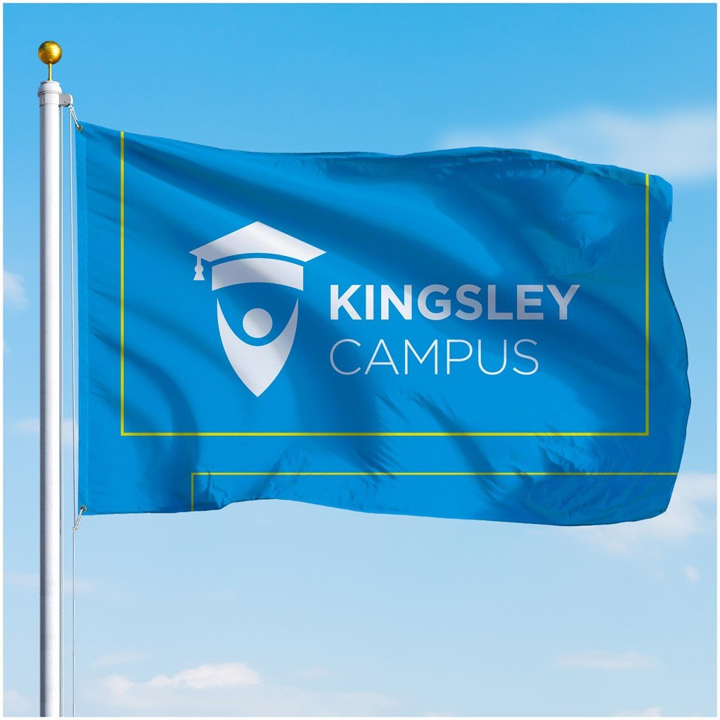 Champion Corporate Pole Flag 1800mm x 1200mm - Custom Print - Brand your company Logo! Get a quote - Promo Lingo