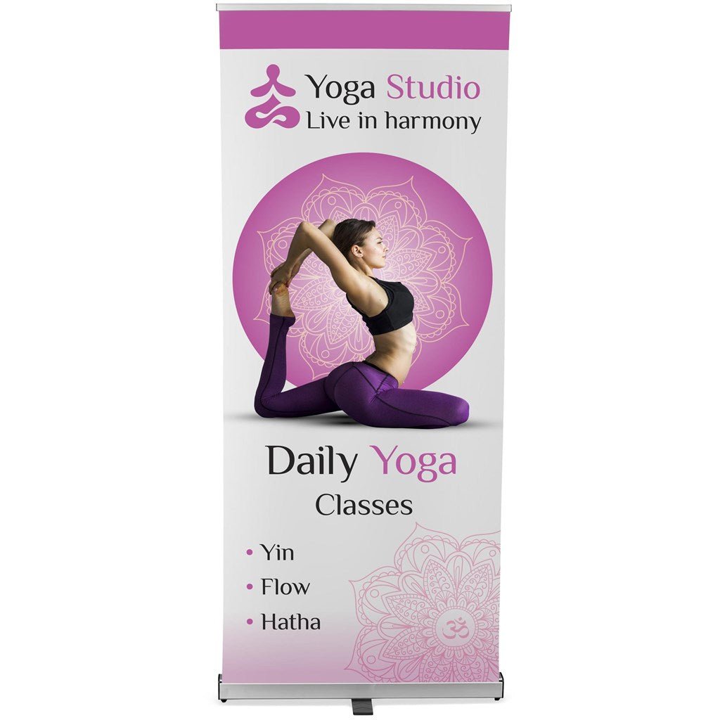 Champion Fabric Pull Up Banner - Brand your company Logo! Get a quote - Promo Lingo