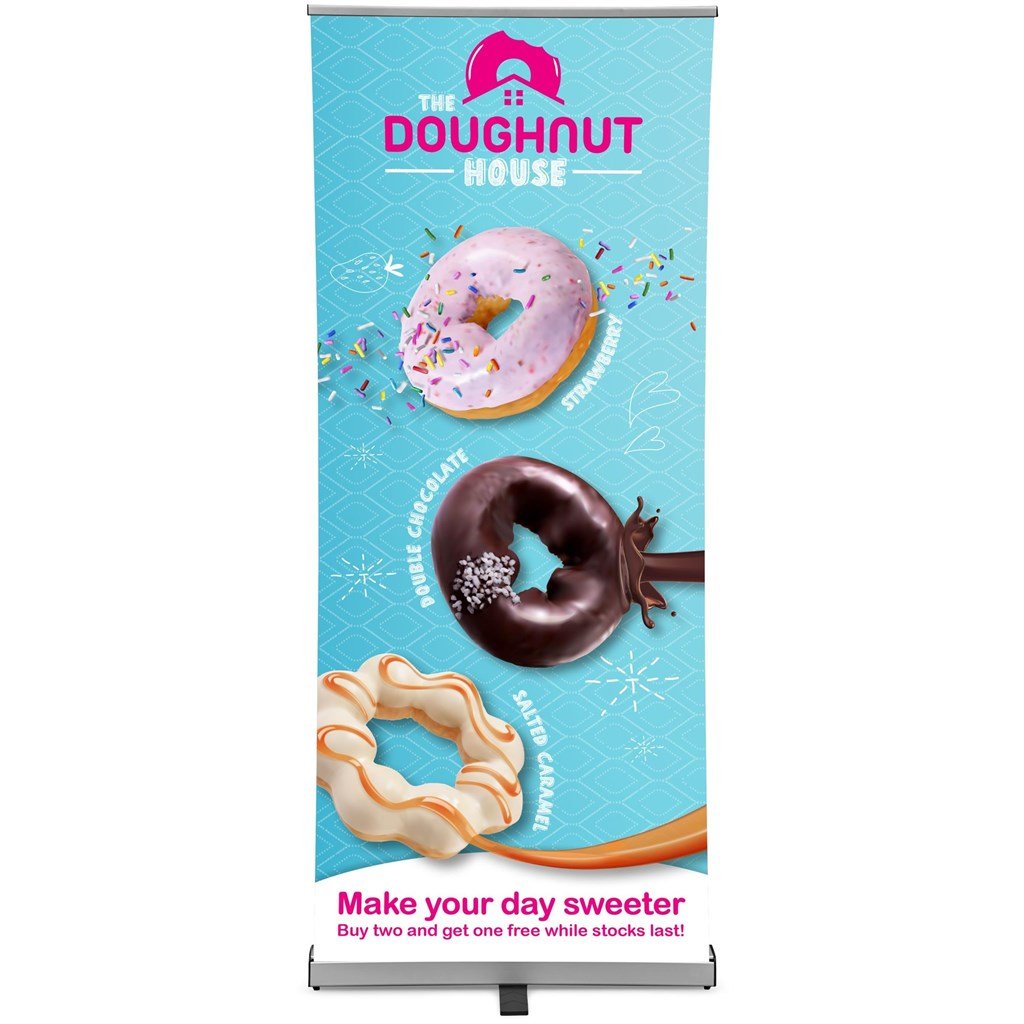 Champion Layflat Pull Up Banner D/Sided incl Kit - Brand your company Logo! Get a quote - Promo Lingo