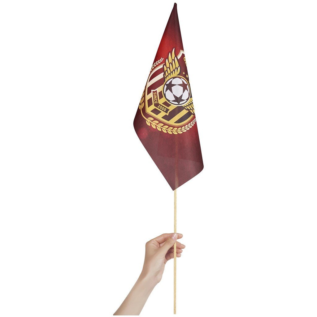 Champion Medium Hand Flag 450mm x 300mm - Brand your company Logo! Get a quote - Promo Lingo