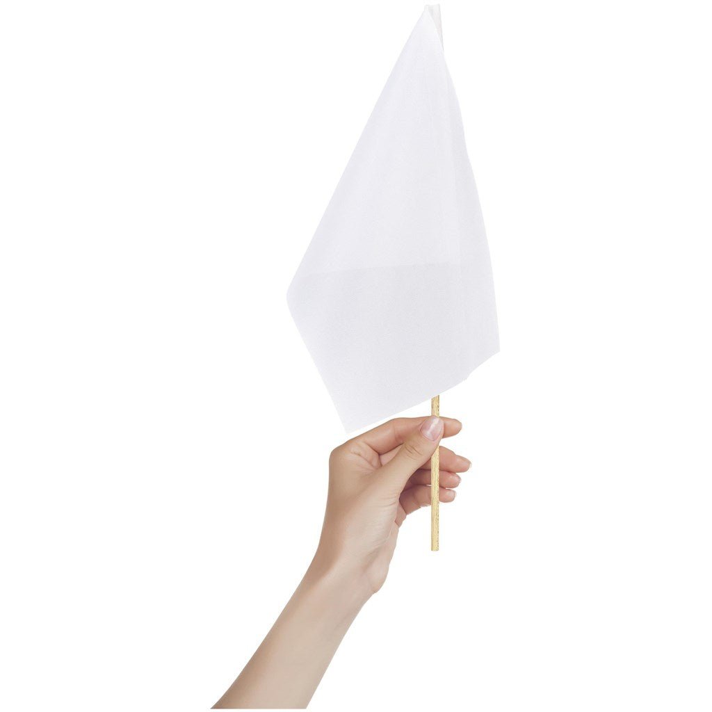Champion Small Hand Flag 300mm x 200mm - Brand your company Logo! Get a quote - Promo Lingo