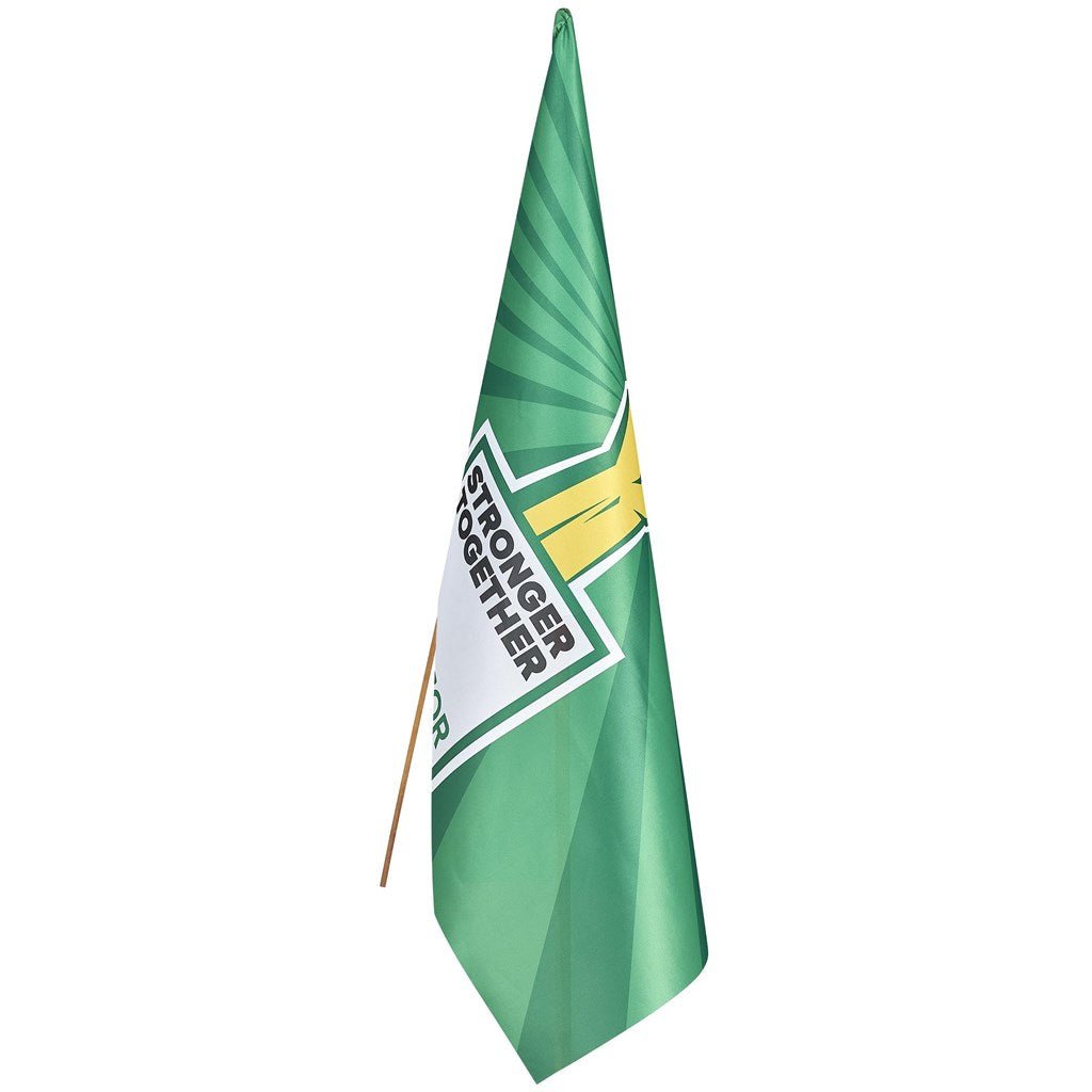 Champion Standard Hand Flag 1800mm x 1200mm - Brand your company Logo! Get a quote - Promo Lingo