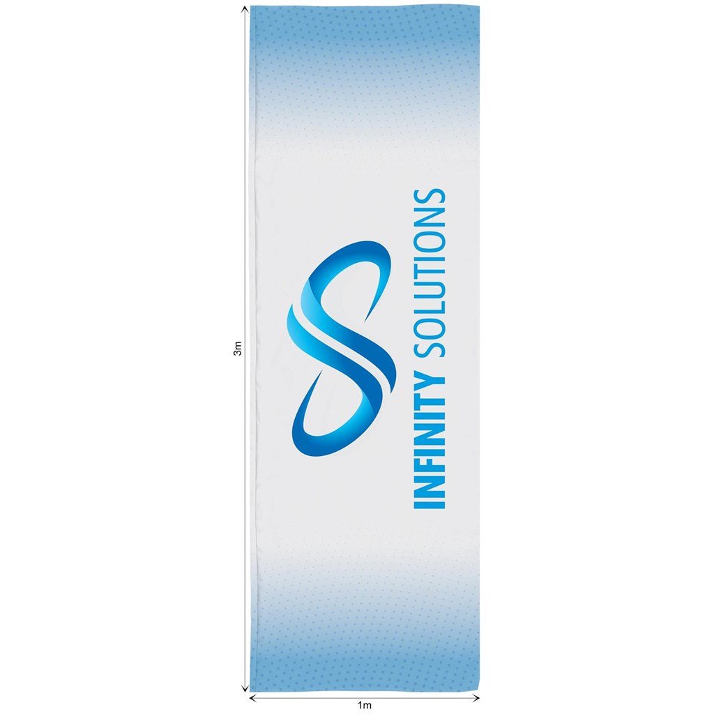 Champion Sublimated Flag Fountain 1m X 3m Skin Upgrade - Brand your company Logo! Get a quote - Promo Lingo