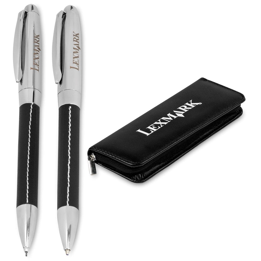 Charisma Ball Pen & Pencil Set - Black - Brand your company Logo! Get a quote - Promo Lingo