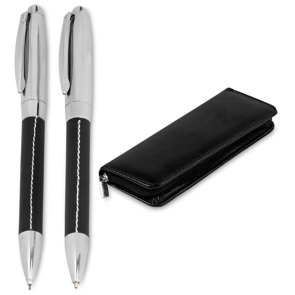 Charisma Ball Pen & Pencil Set - Black - Brand your company Logo! Get a quote - Promo Lingo