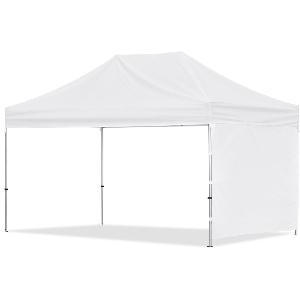 Coated Steel Sublimated Gazebo 4.5m x 3m - 1 Short Full - Wall Skin - Brand your company Logo! Get a quote - Promo Lingo