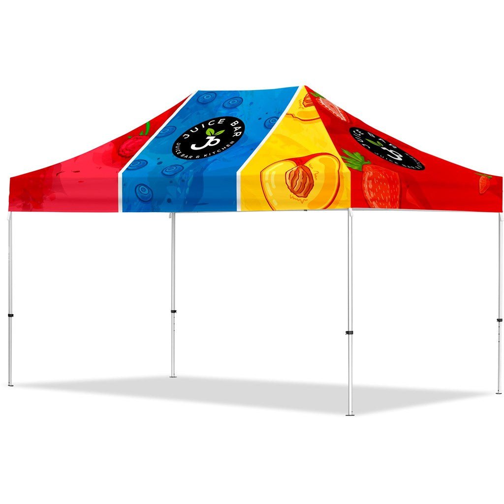 Coated Steel Sublimated Gazebo 4.5m x 3m - Brand your company Logo! Get a quote - Promo Lingo