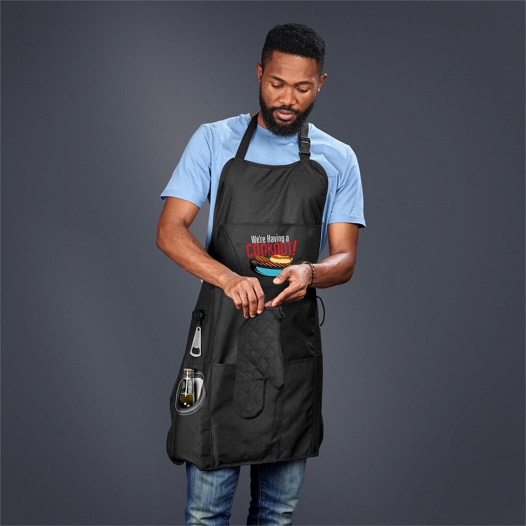 Cookout 3 - Piece Braai Apron Set BBQ - Get the best branded items from - Promo Lingo
