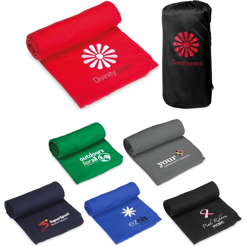 Cuddle Fleece Blanket - Brand your company Logo! Get a quote - Promo Lingo