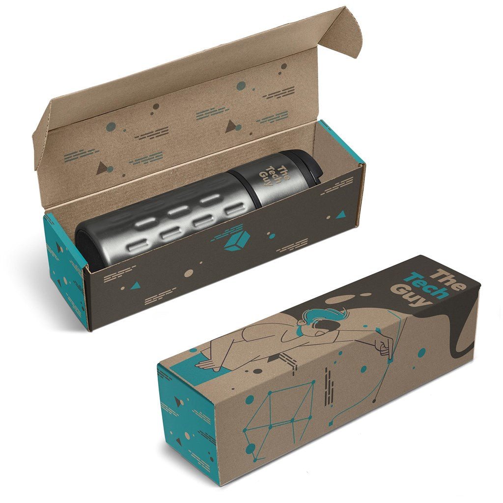 Customizable Binary Tumbler in Bianca Gift Box for Clients - Brand your company Logo! Get a quote - Promo Lingo
