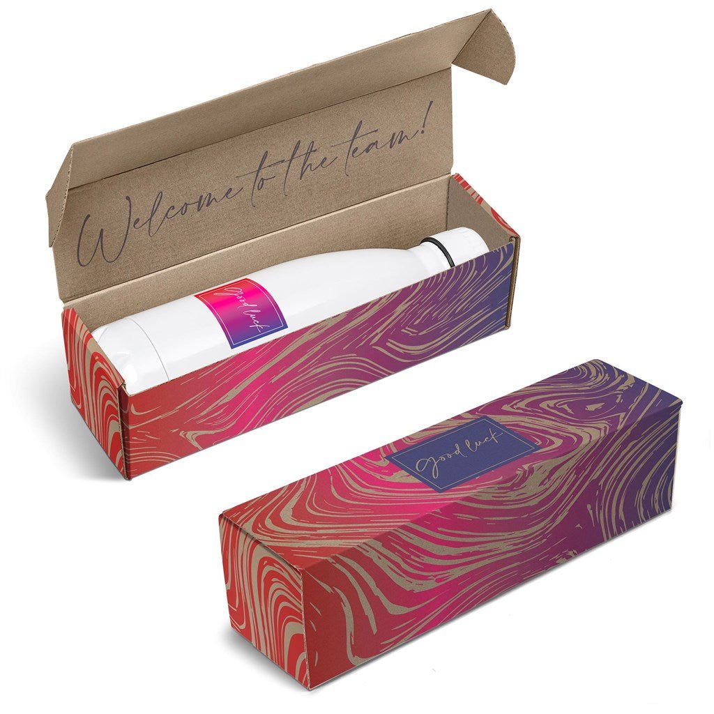 Customizable Nova Bottle in Bianca Gift Box for Unique Gifting - Brand your company Logo! Get a quote - Promo Lingo
