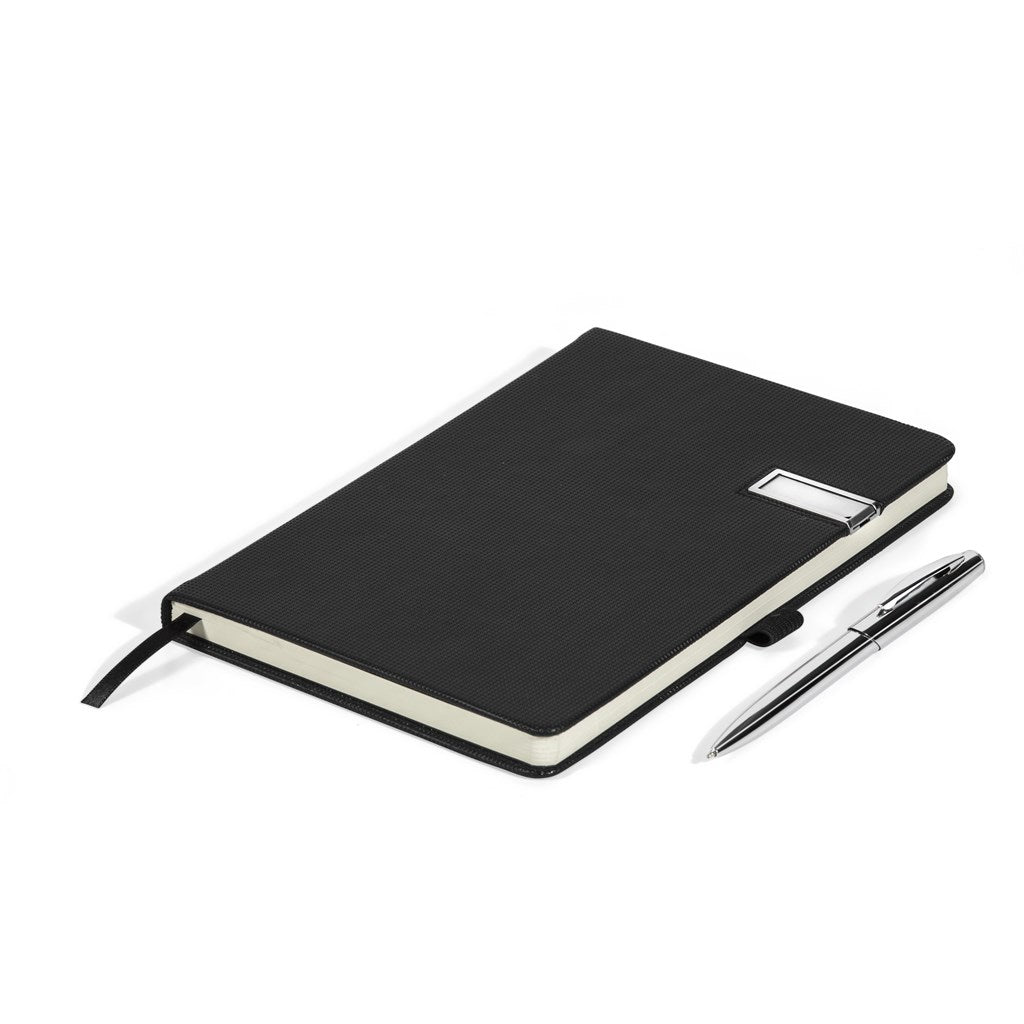 Cypher A5 Hard Cover Flash Drive Notebook - 8GB - Brand your company Logo! Get a quote - Promo Lingo