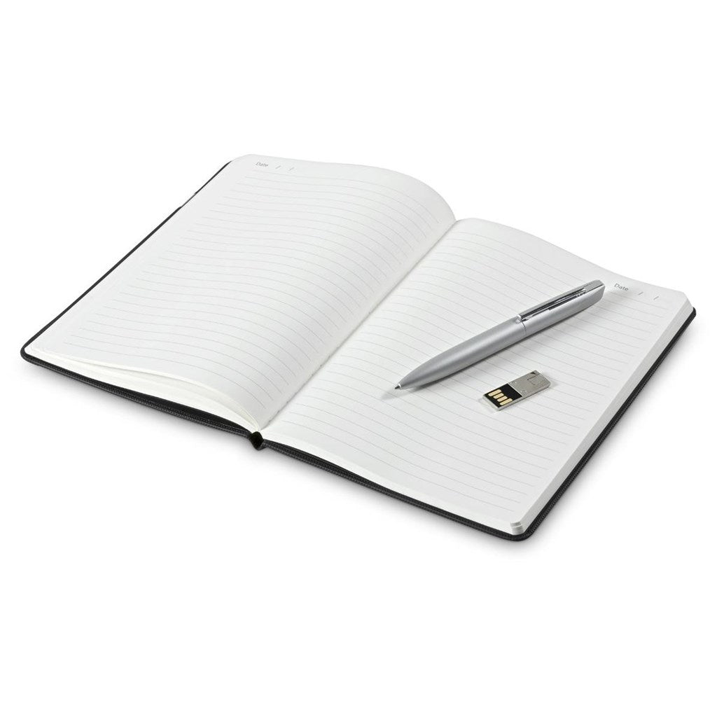 Cypher USB Notebook & Pen Set - 8GB - Brand your company Logo! Get a quote - Promo Lingo
