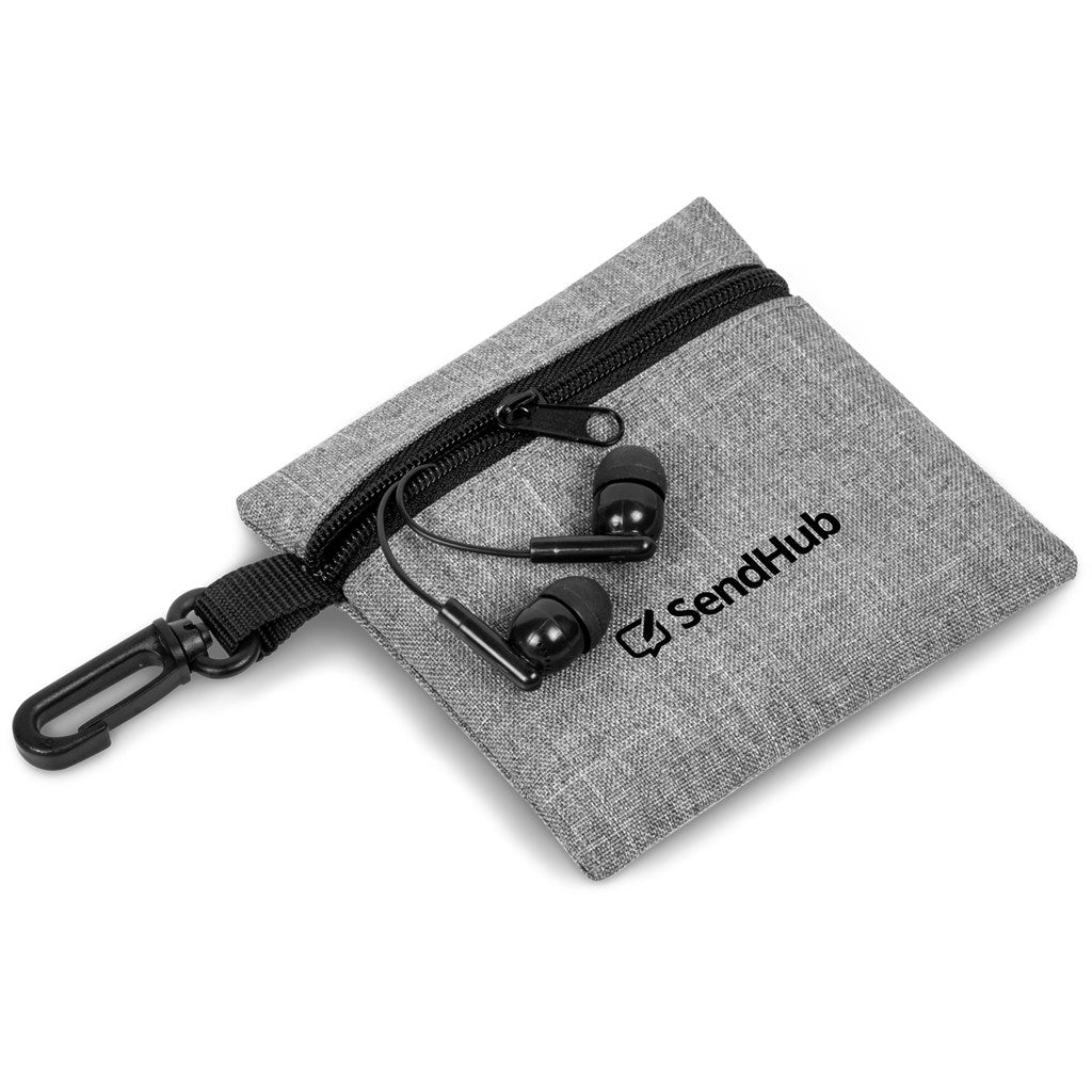 Echo Earbuds In Pouch - Brand your company Logo! Get a quote - Promo Lingo
