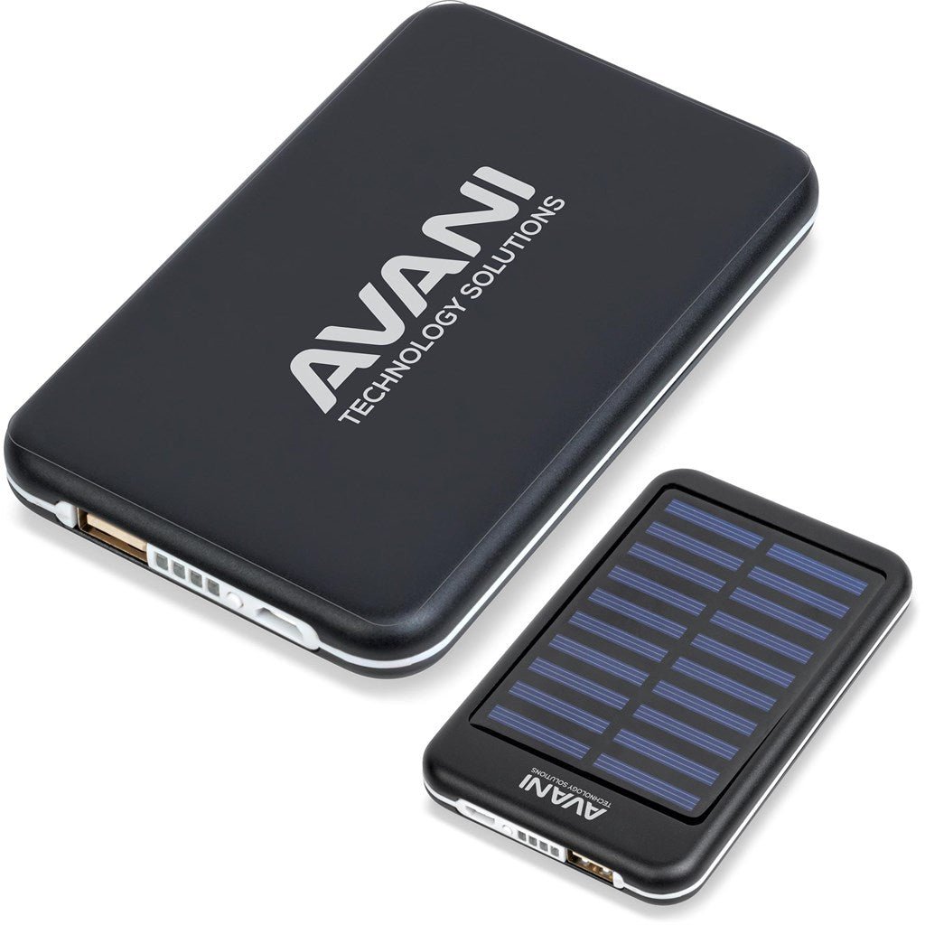 Eclipse Solar Power Bank - 5,000mAh - Brand your company Logo! Get a quote - Promo Lingo