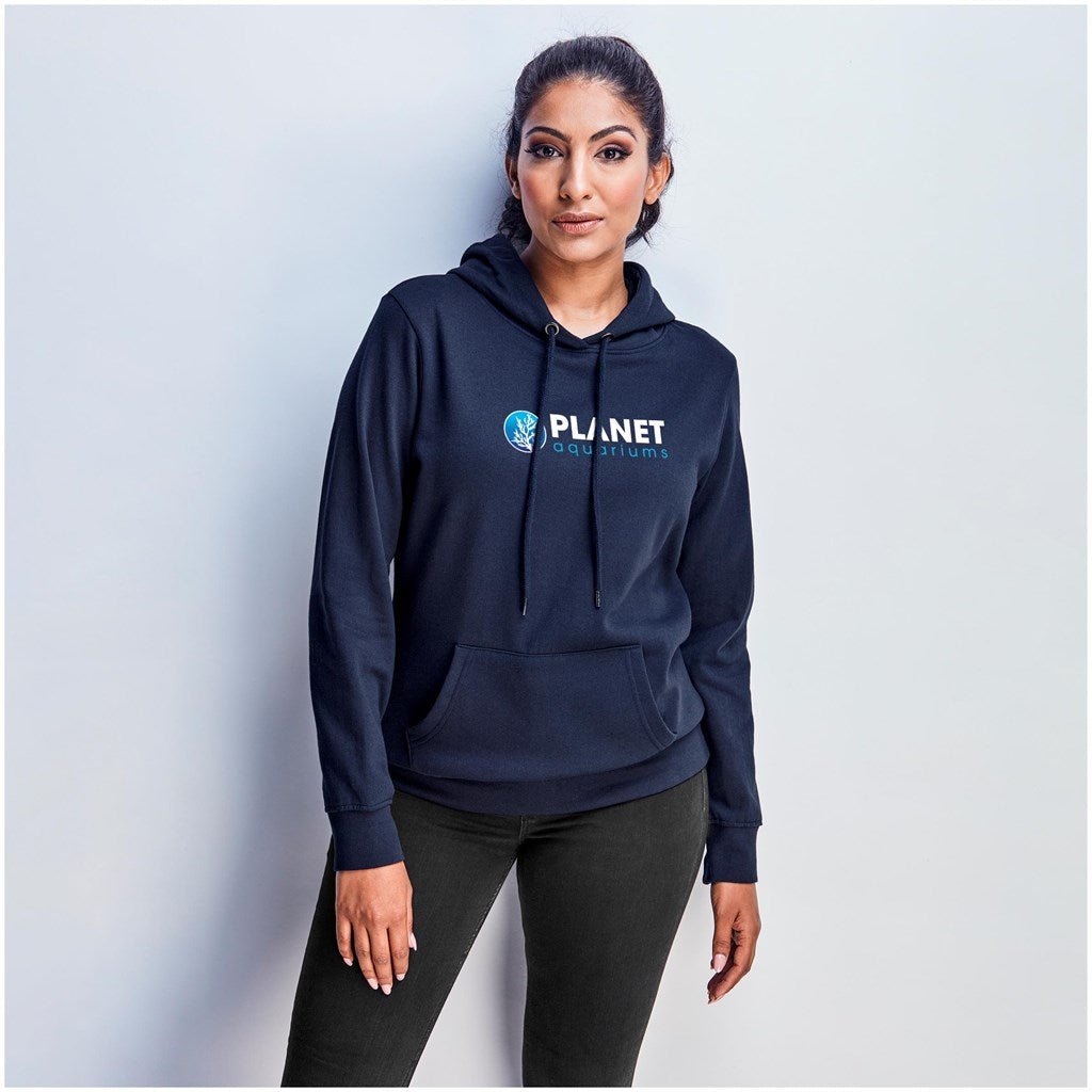 Eco - Friendly Ladies Okiyo Recycled Hooded Sweater - Brand your company Logo! Get a quote - Promo Lingo
