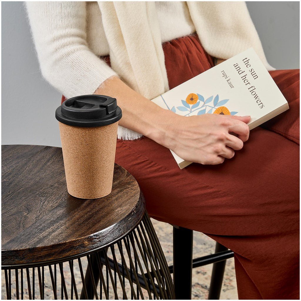 Eco - Friendly Okiyo Joki Cork & Wheat Straw Tumbler – 350ml - Brand your company Logo! Get a quote - Promo Lingo