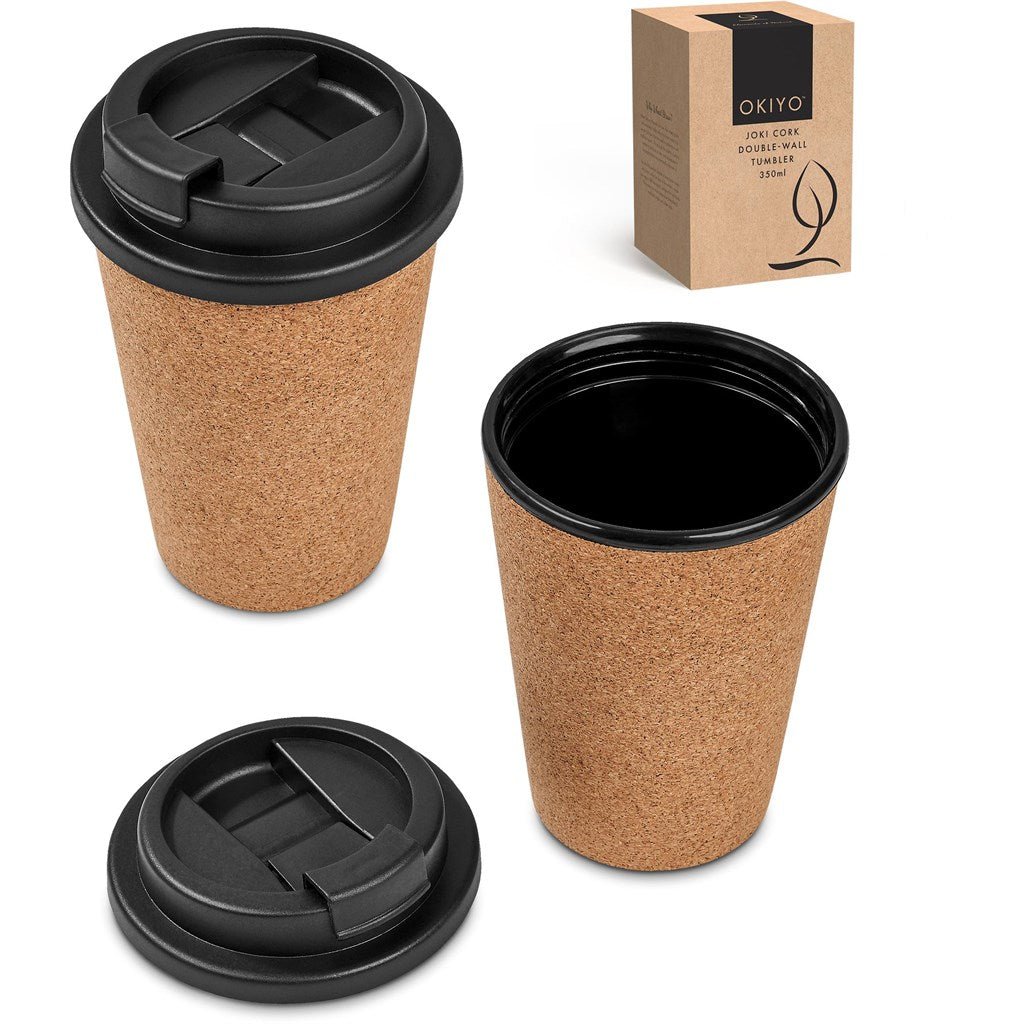 Eco - Friendly Okiyo Joki Cork & Wheat Straw Tumbler – 350ml - Brand your company Logo! Get a quote - Promo Lingo