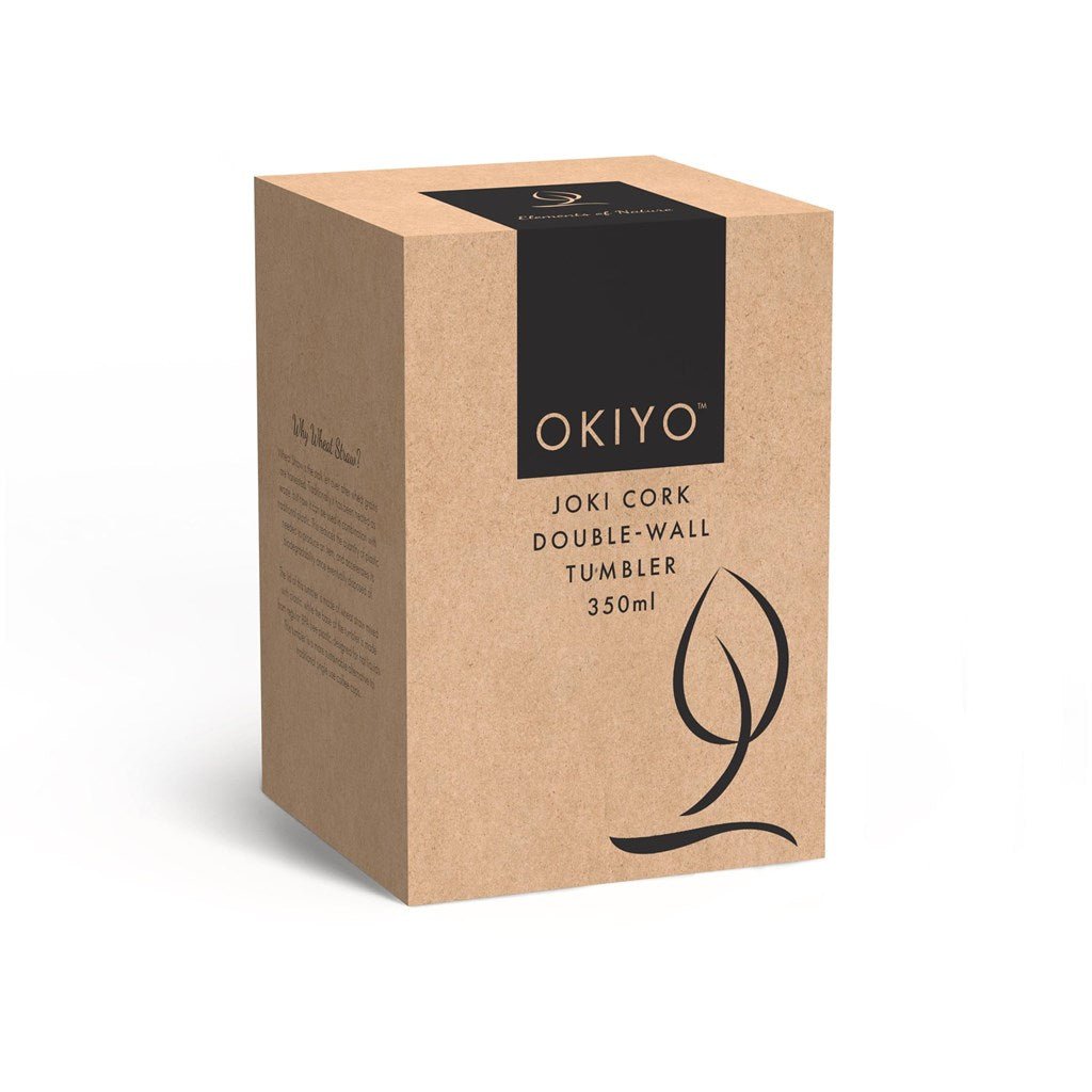 Eco - Friendly Okiyo Joki Cork & Wheat Straw Tumbler – 350ml - Brand your company Logo! Get a quote - Promo Lingo