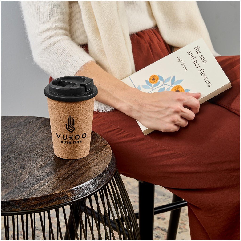 Eco - Friendly Okiyo Joki Cork & Wheat Straw Tumbler – 350ml - Brand your company Logo! Get a quote - Promo Lingo