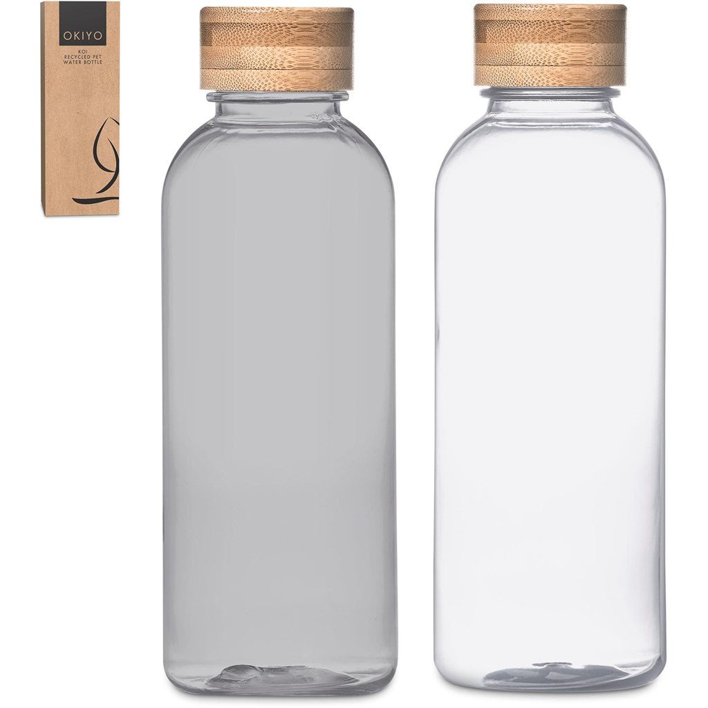 Eco - Friendly Okiyo Koi Recycled PET Water Bottle 650ml - Brand your company Logo! Get a quote - Promo Lingo