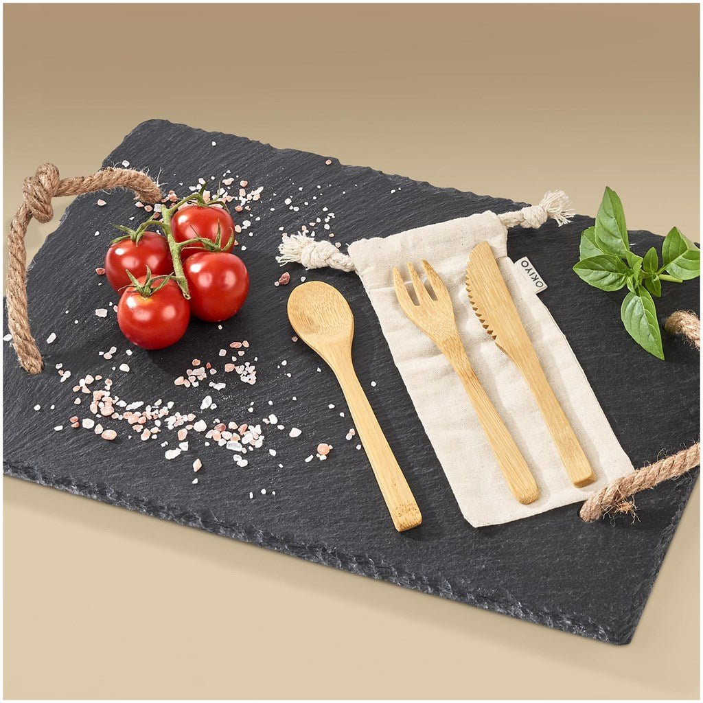 Eco - Friendly Okiyo Nakama Bamboo Cutlery Set for All - Brand your company Logo! Get a quote - Promo Lingo