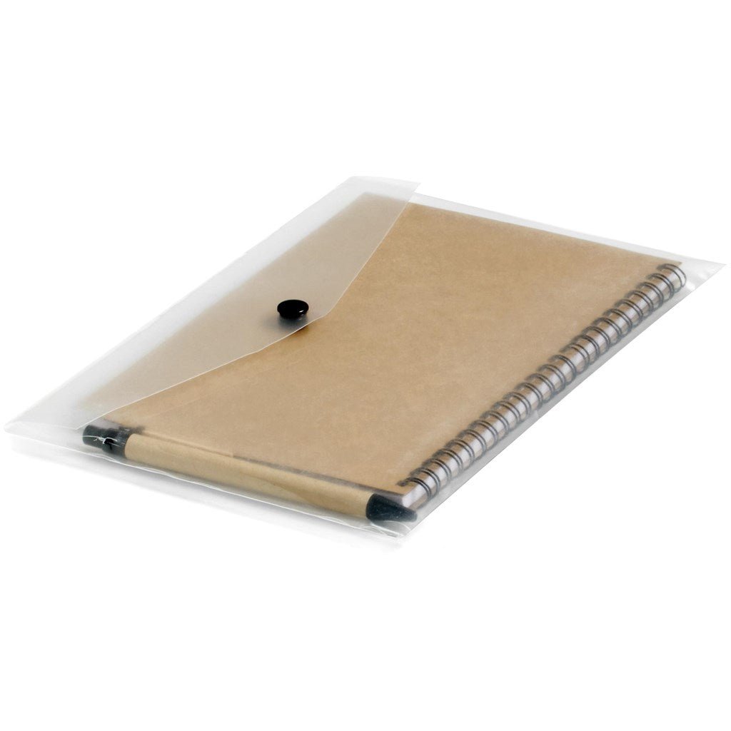 Eco - Logical A5 Notebook & Pen - Brand your company Logo! Get a quote - Promo Lingo