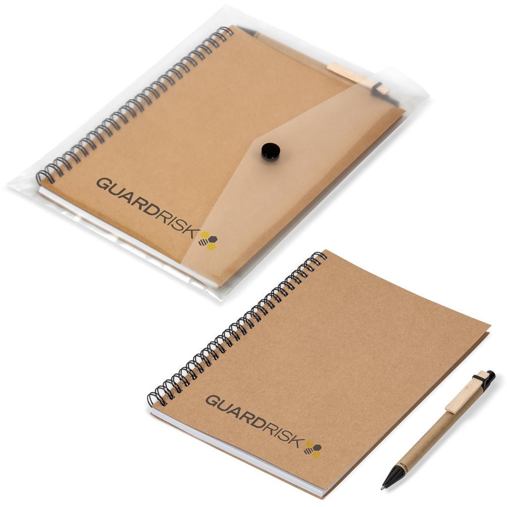 Eco - Logical A5 Notebook & Pen - Brand your company Logo! Get a quote - Promo Lingo