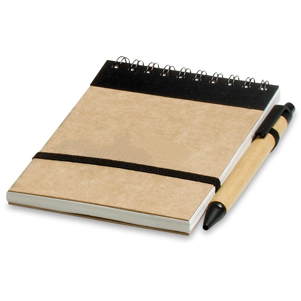 Eco - Logical A6 Notebook & Pen - Brand your company Logo! Get a quote - Promo Lingo