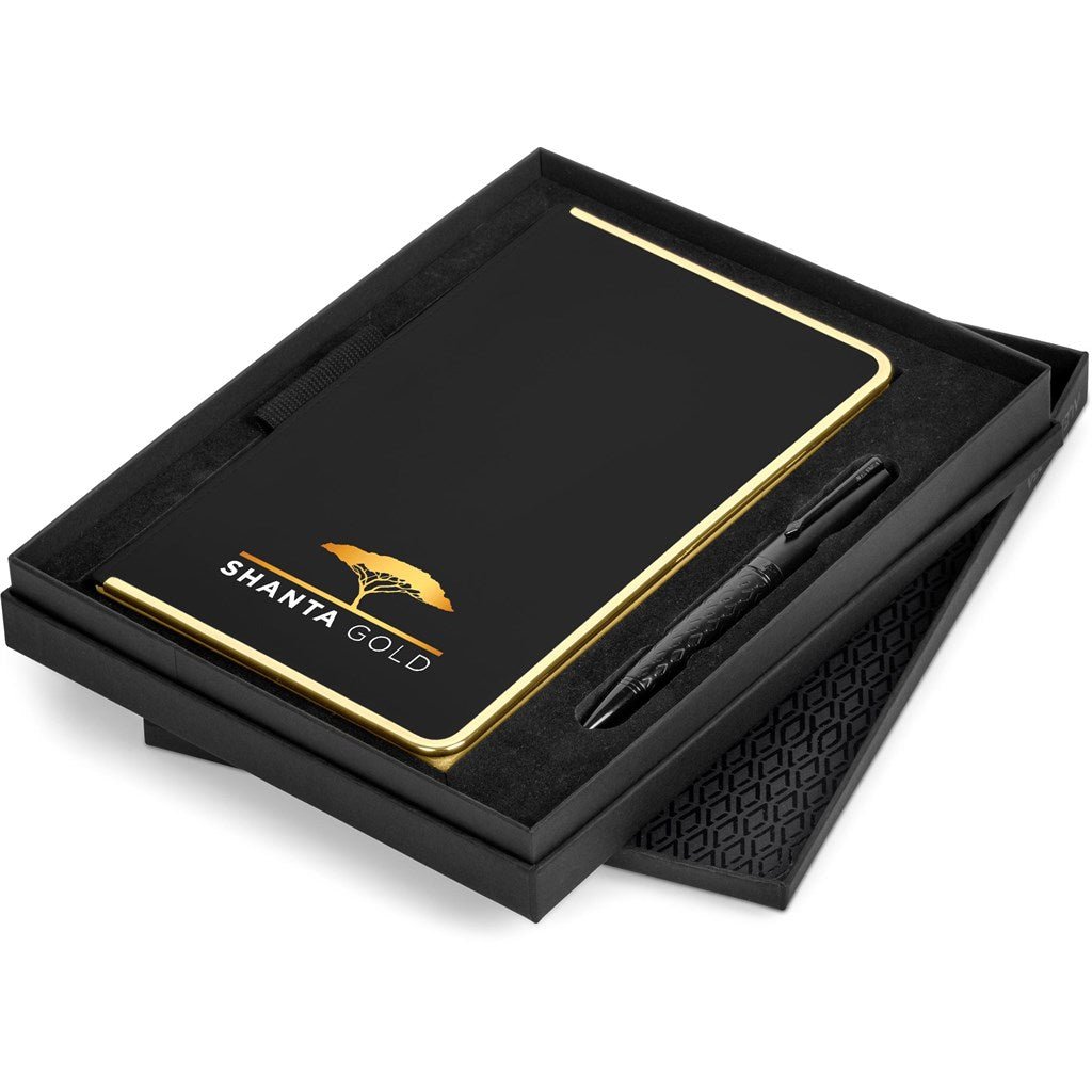 Elegant Alex Varga Barnett Notebook & Pen Set Gift - Brand your company Logo! Get a quote - Promo Lingo