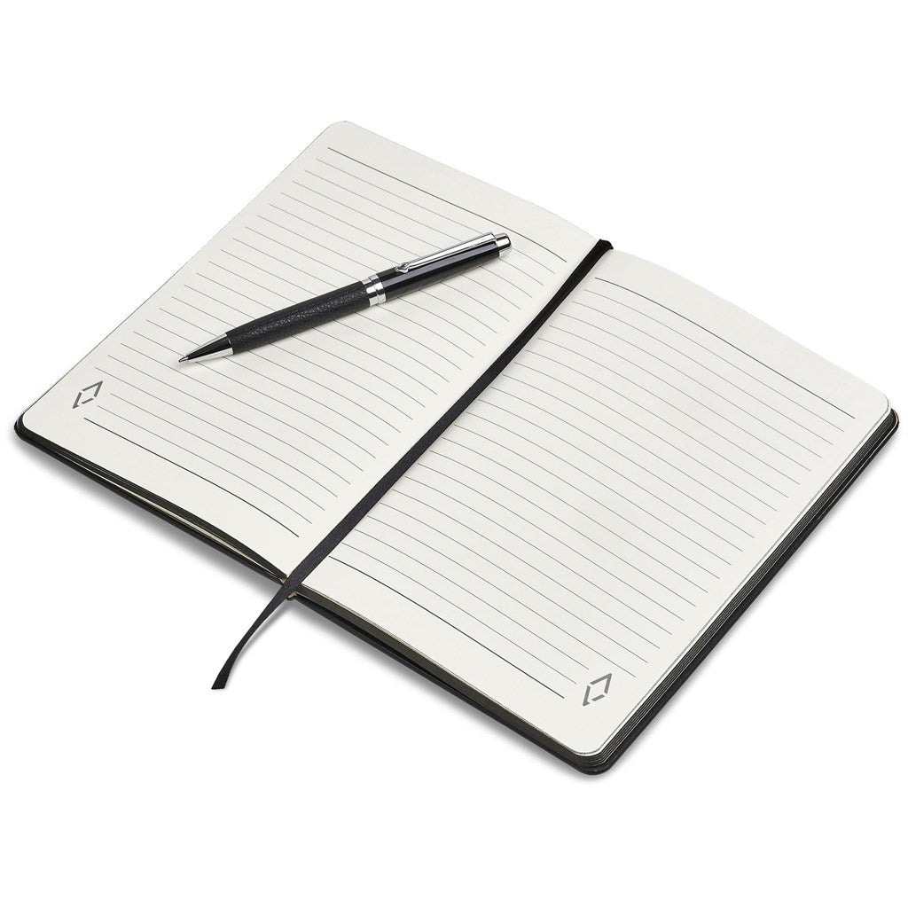 Elegant Alex Varga Corinthia Hard Cover Notebook & Pen Set - Brand your company Logo! Get a quote - Promo Lingo