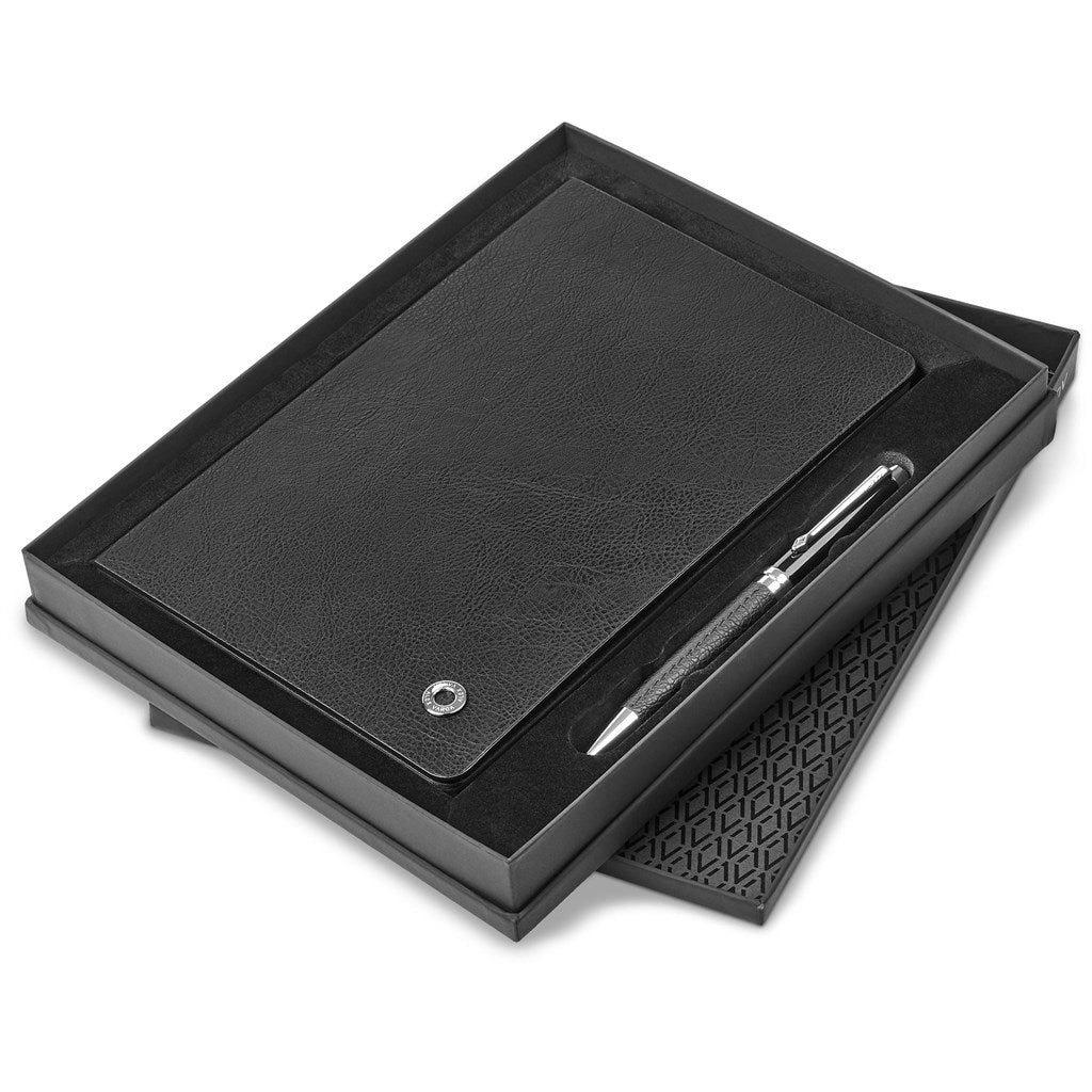 Elegant Alex Varga Corinthia Hard Cover Notebook & Pen Set - Brand your company Logo! Get a quote - Promo Lingo