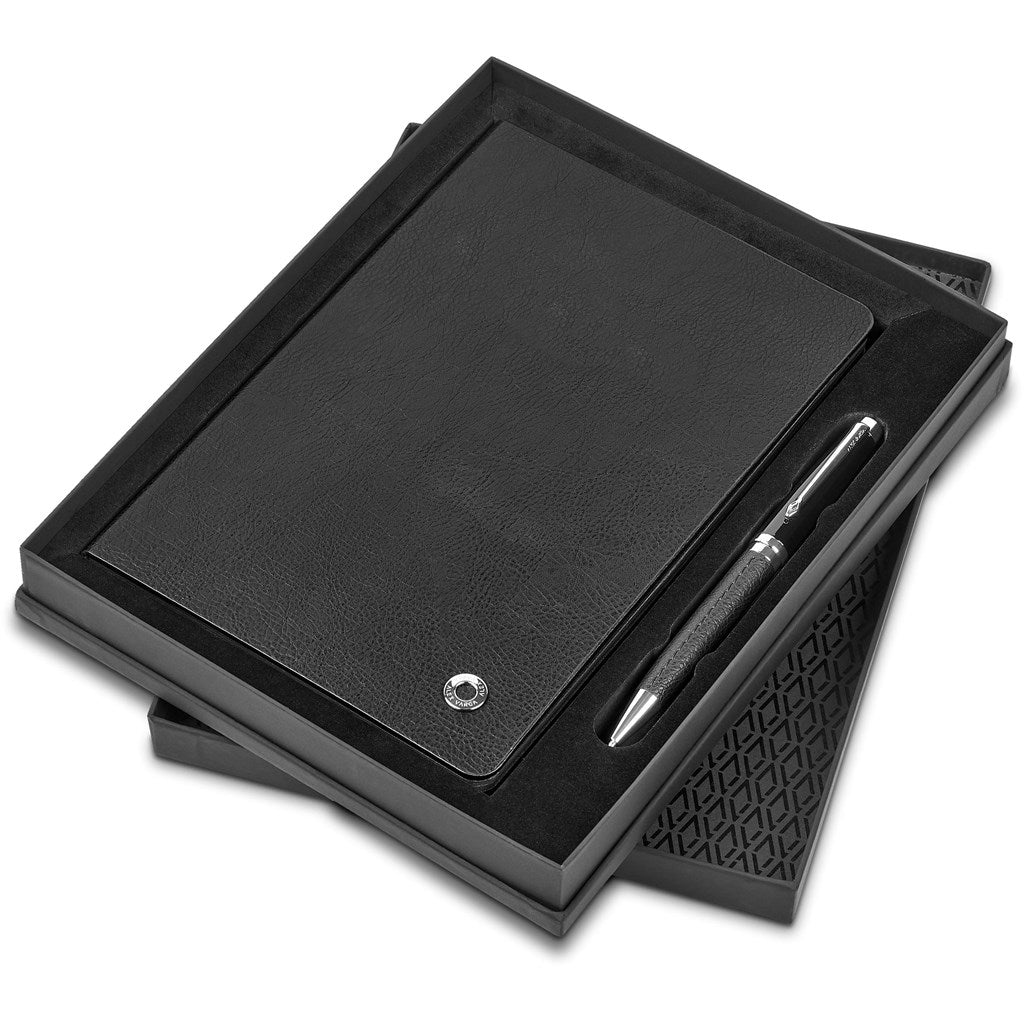 Elegant Alex Varga Corinthia Hard Cover Notebook & Pen Set - Brand your company Logo! Get a quote - Promo Lingo