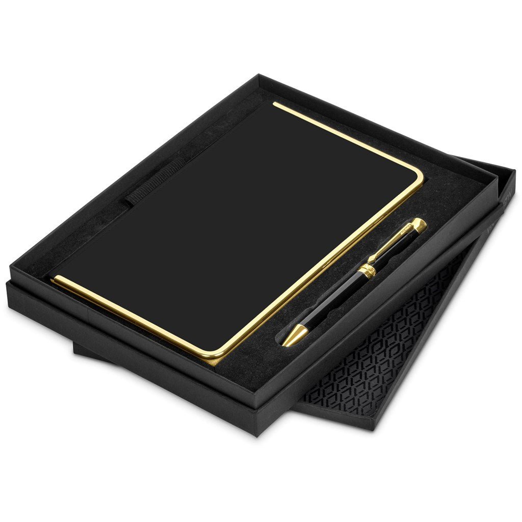 Elegant Alex Varga Vazquez Notebook & Pen Set Bundle - Brand your company Logo! Get a quote - Promo Lingo