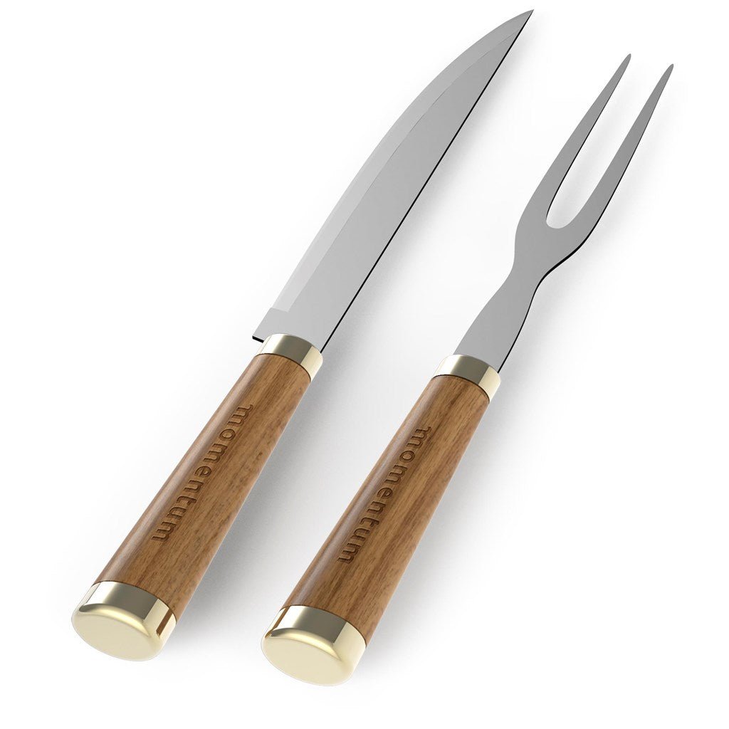 Elegant Andy Cartwright Afrique Dusk Carving Set for Perfect Slicing - Brand your company Logo! Get a quote - Promo Lingo