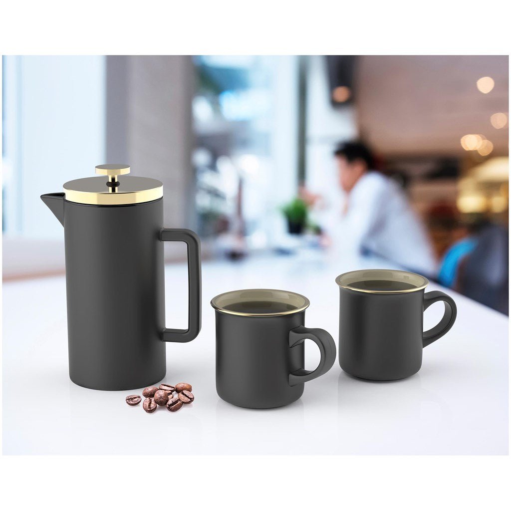 Elegant Andy Cartwright Afrique Dusk Coffee Press & Mug Set - Brand your company Logo! Get a quote - Promo Lingo