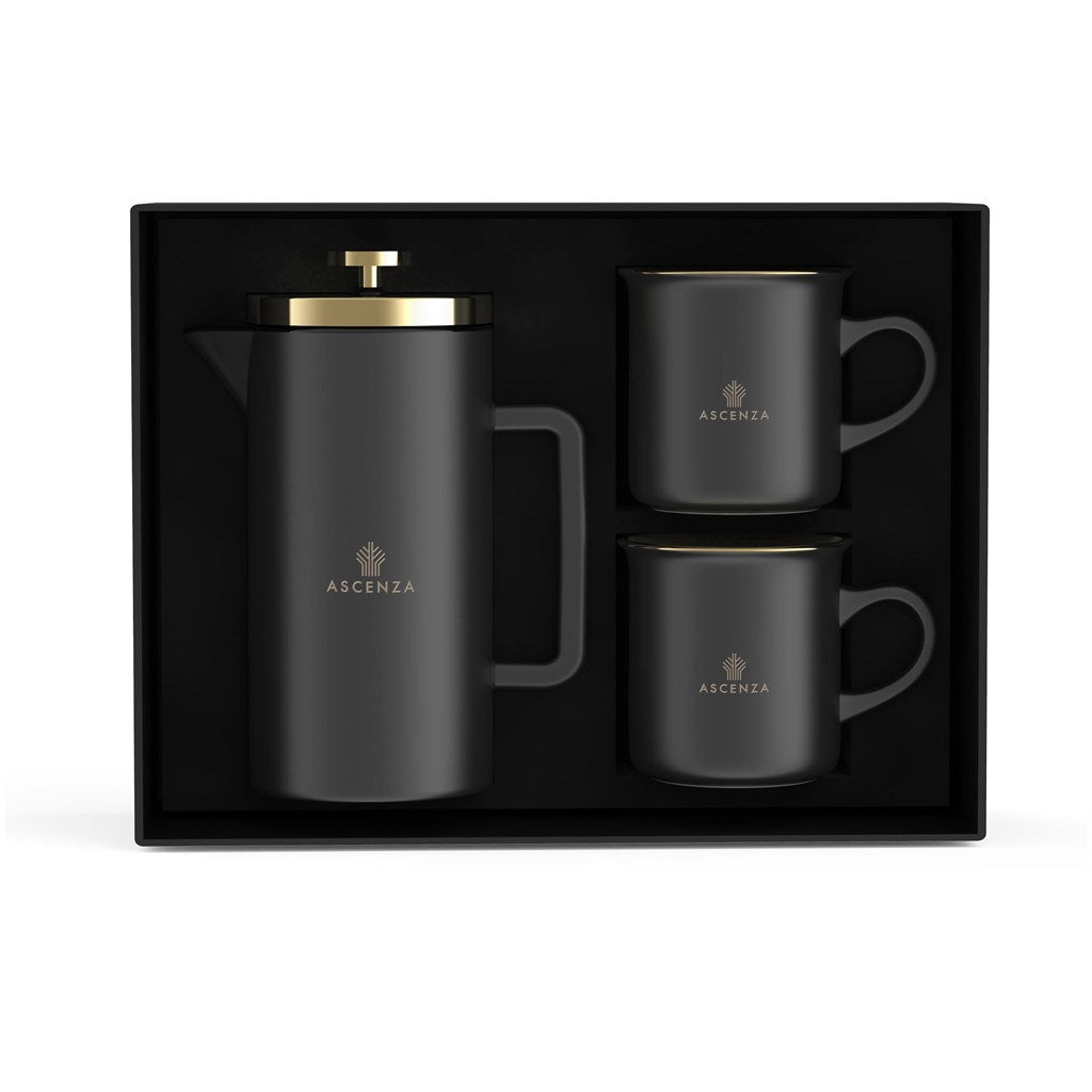 Elegant Andy Cartwright Afrique Dusk Coffee Press & Mug Set - Brand your company Logo! Get a quote - Promo Lingo