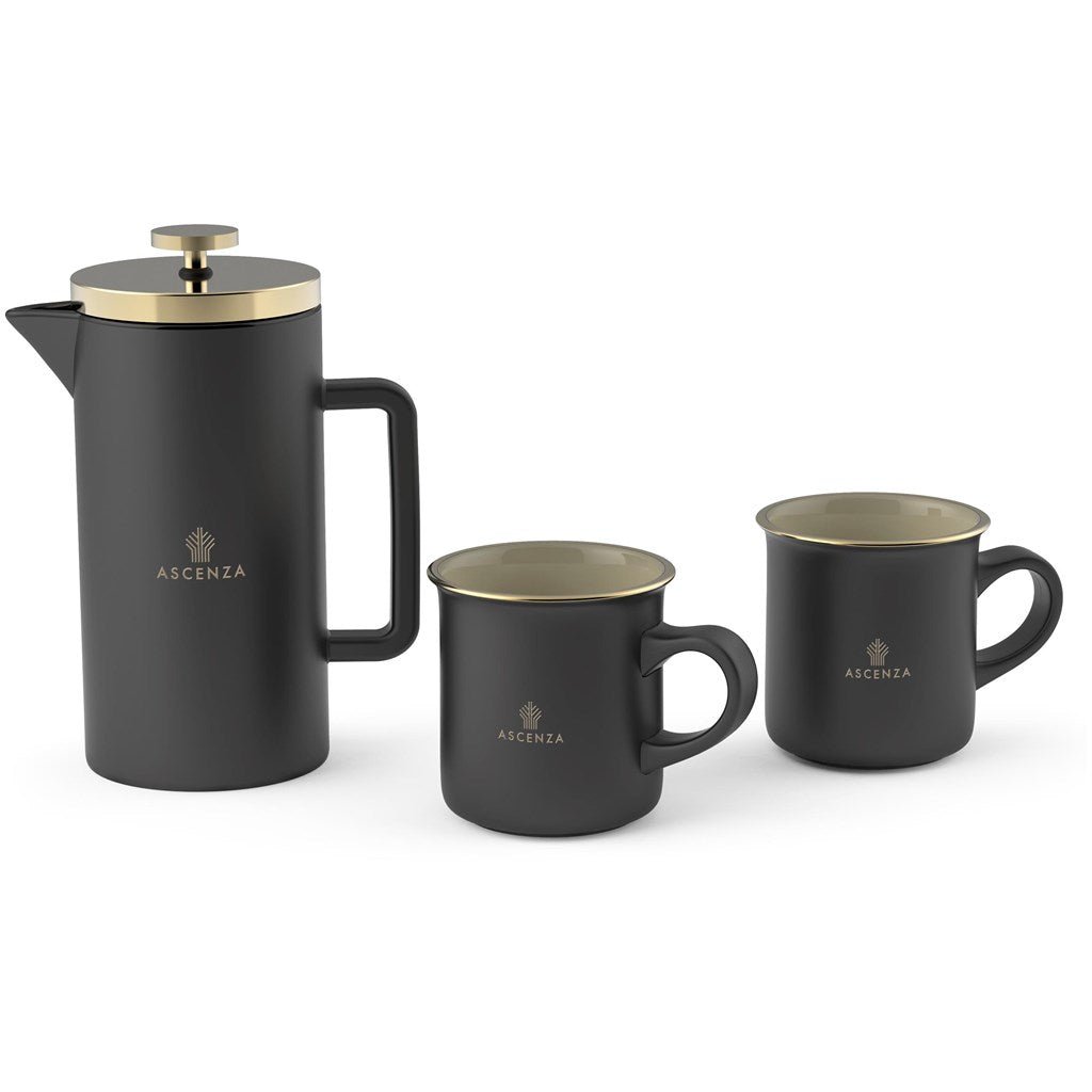 Elegant Andy Cartwright Afrique Dusk Coffee Press & Mug Set - Brand your company Logo! Get a quote - Promo Lingo