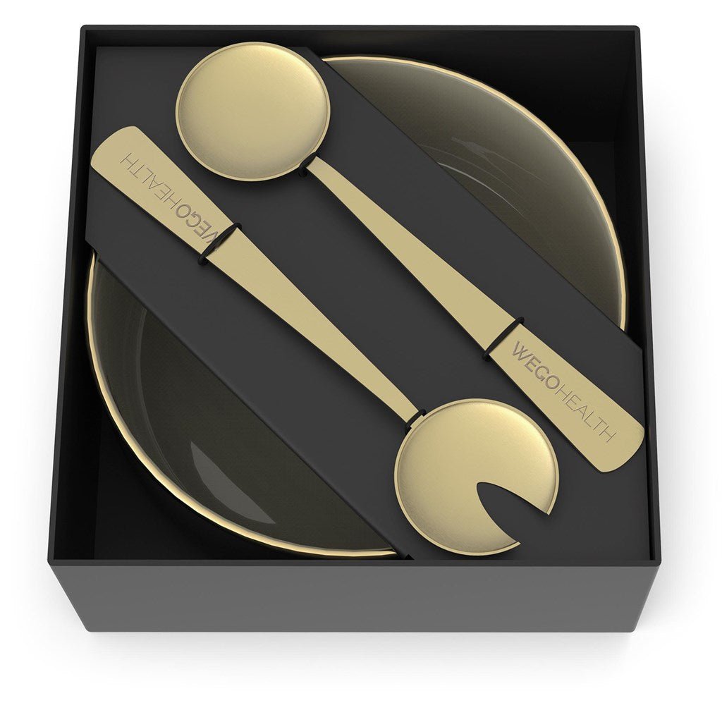 Elegant Andy Cartwright Afrique Dusk Salad Bowl & Servers Set - Brand your company Logo! Get a quote - Promo Lingo