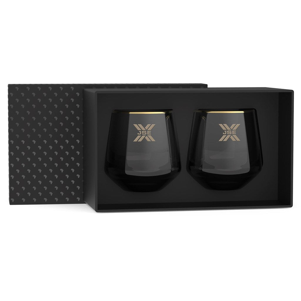 Elegant Andy Cartwright Afrique Dusk Whiskey Glass Set - Brand your company Logo! Get a quote - Promo Lingo