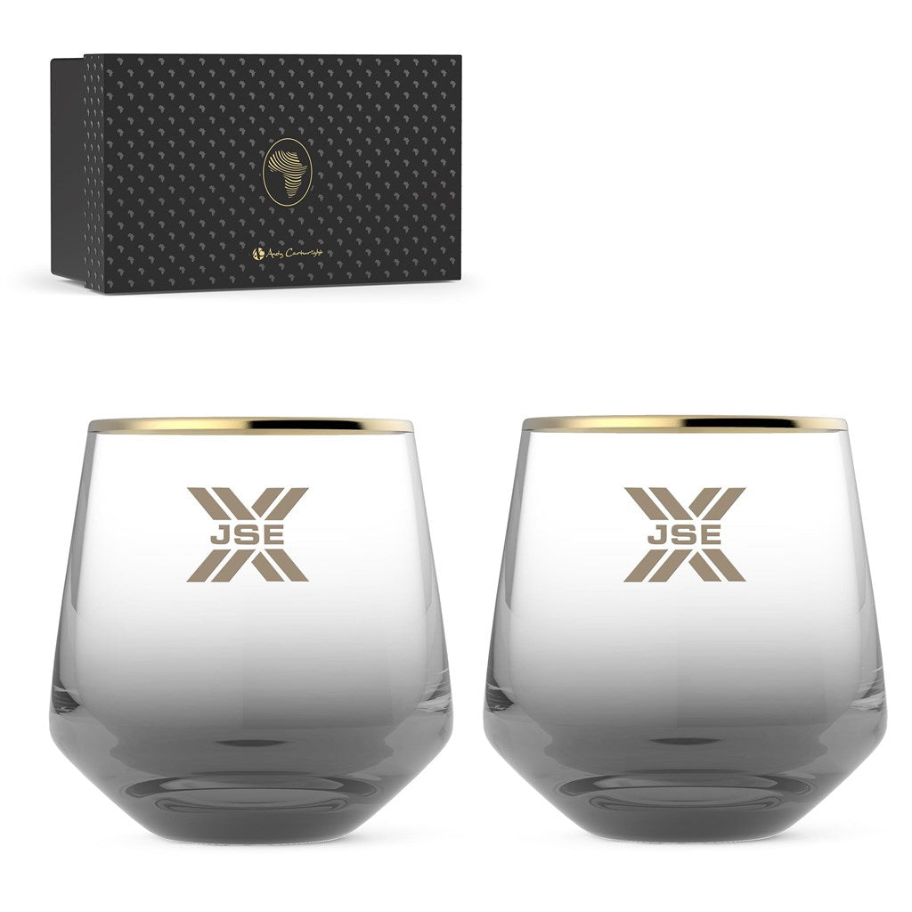 Elegant Andy Cartwright Afrique Dusk Whiskey Glass Set - Brand your company Logo! Get a quote - Promo Lingo