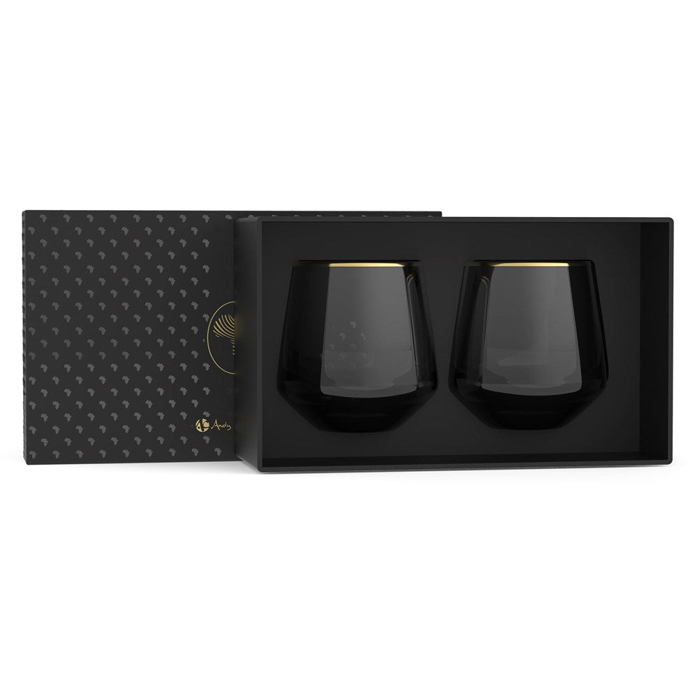 Elegant Andy Cartwright Afrique Dusk Whiskey Glass Set - Brand your company Logo! Get a quote - Promo Lingo