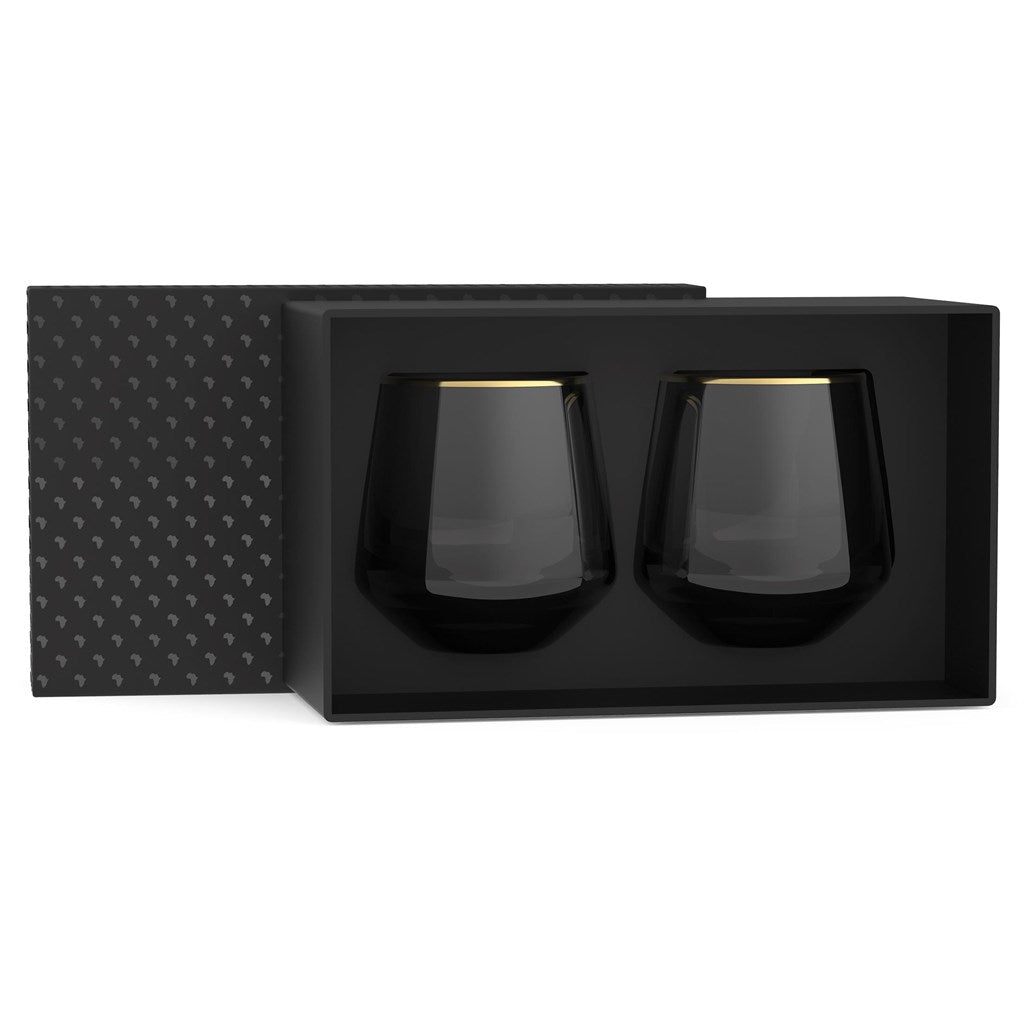 Elegant Andy Cartwright Afrique Dusk Whiskey Glass Set - Brand your company Logo! Get a quote - Promo Lingo