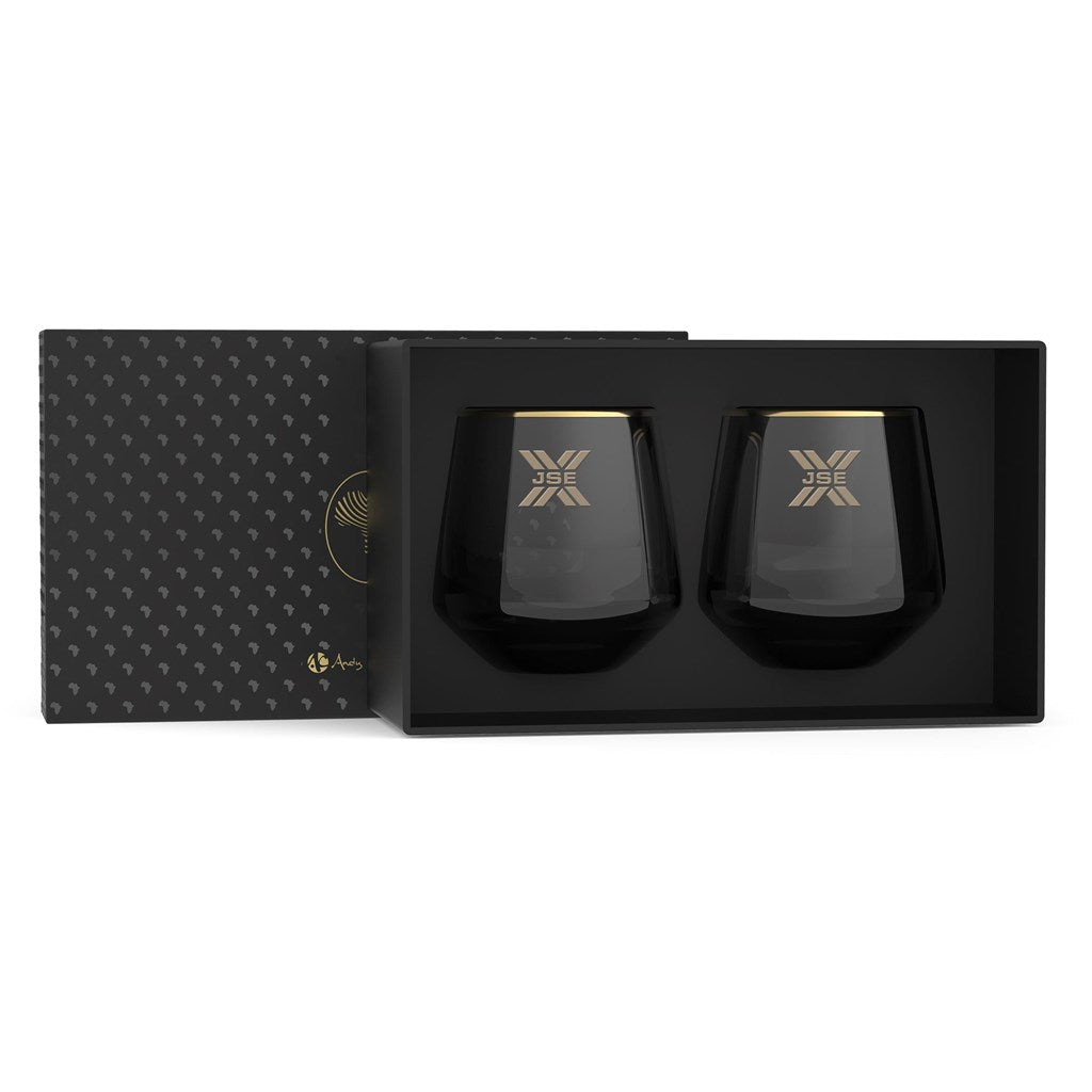 Elegant Andy Cartwright Afrique Dusk Whiskey Glass Set - Brand your company Logo! Get a quote - Promo Lingo