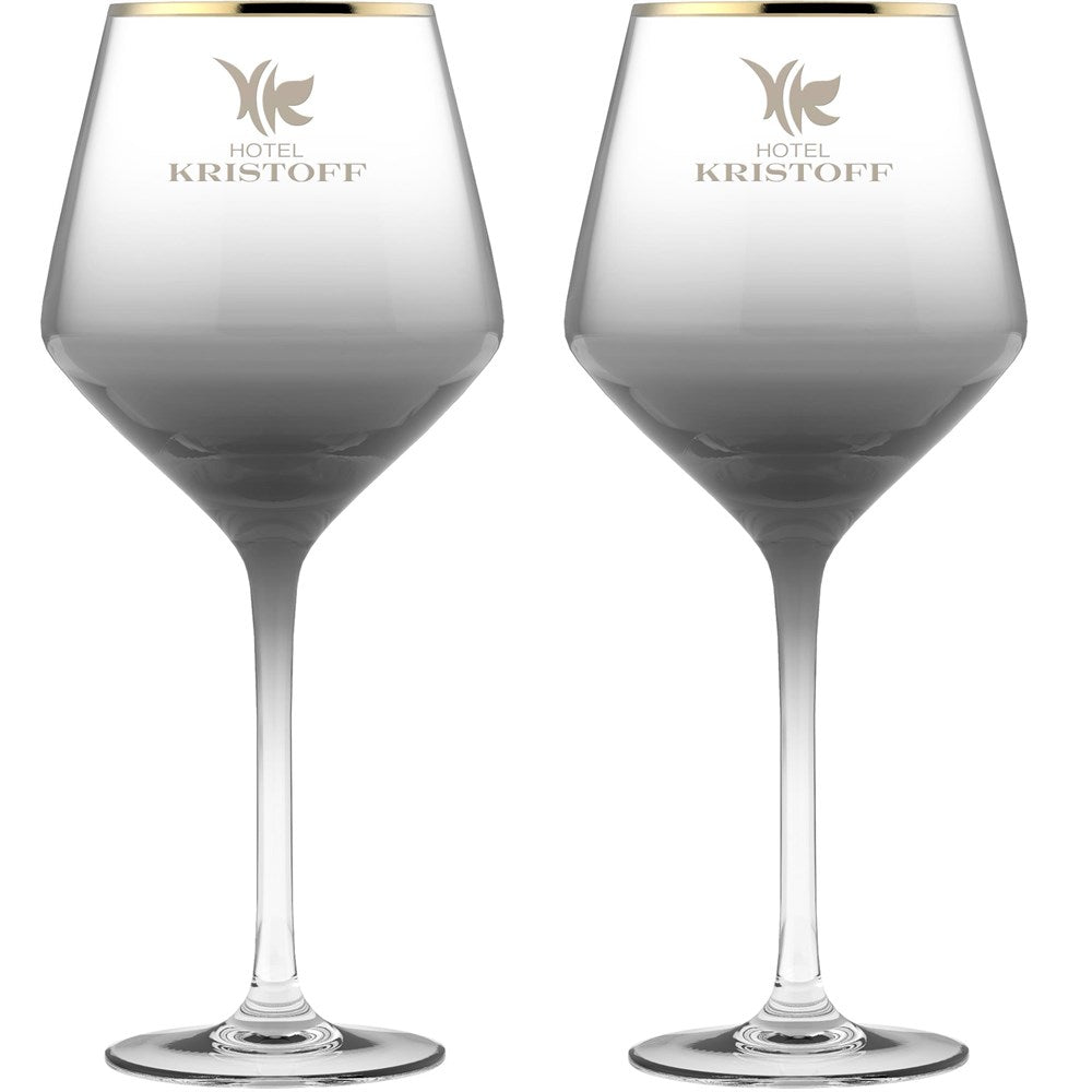 Elegant Andy Cartwright Afrique Dusk Wine Glass Set - Brand your company Logo! Get a quote - Promo Lingo