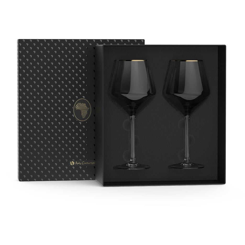 Elegant Andy Cartwright Afrique Dusk Wine Glass Set - Brand your company Logo! Get a quote - Promo Lingo