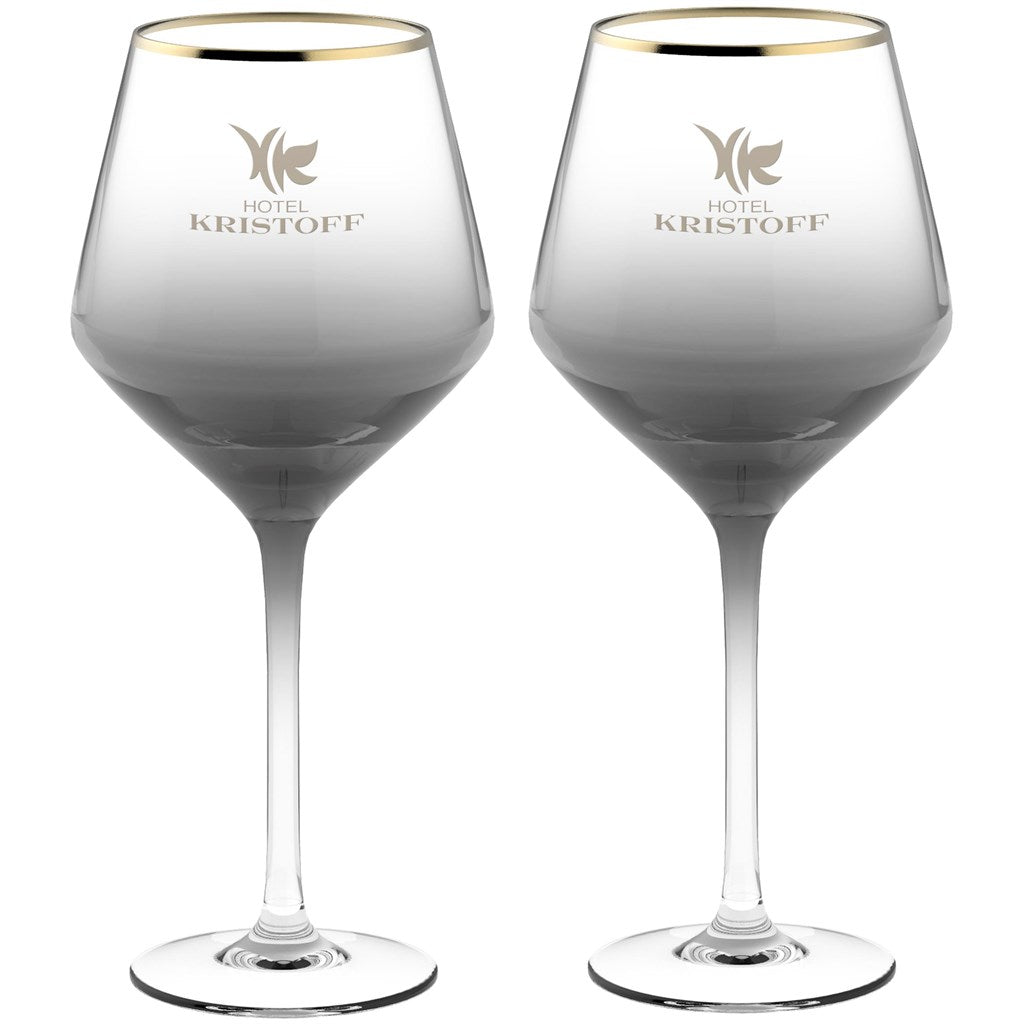Elegant Andy Cartwright Afrique Dusk Wine Glass Set - Brand your company Logo! Get a quote - Promo Lingo