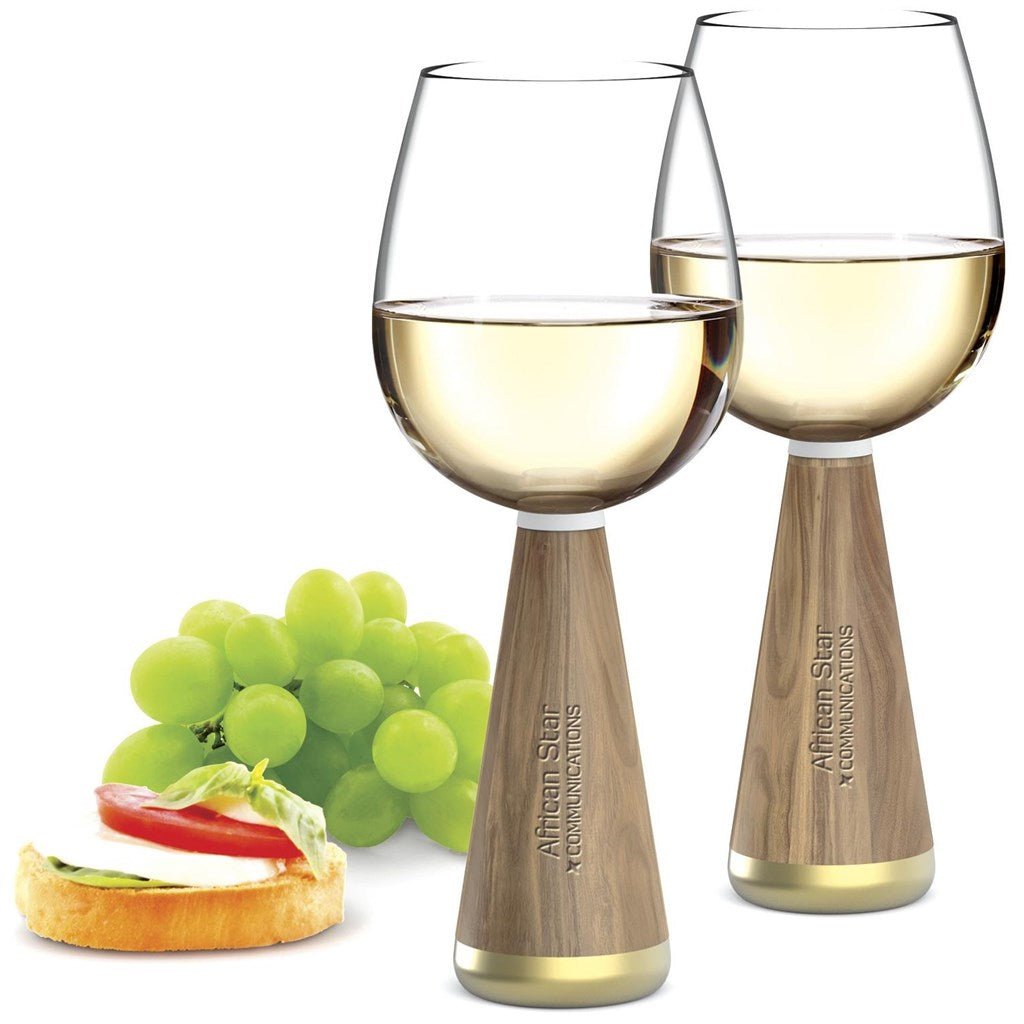 Elegant Andy Cartwright Afrique Wine Glass Set for Distinction - Brand your company Logo! Get a quote - Promo Lingo