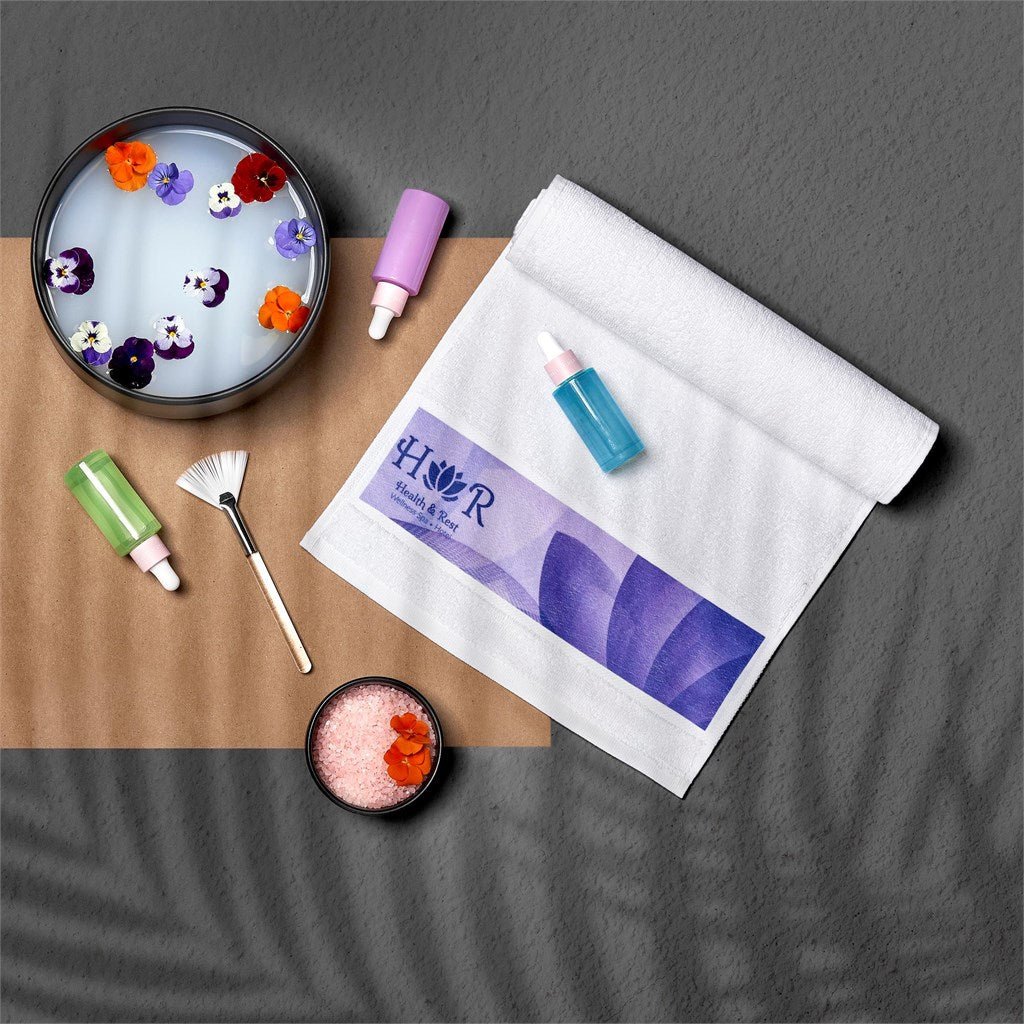 Eva & Elm Aldrin Sports & Hand Sublimation Towel - Brand your company Logo! Get a quote - Promo Lingo