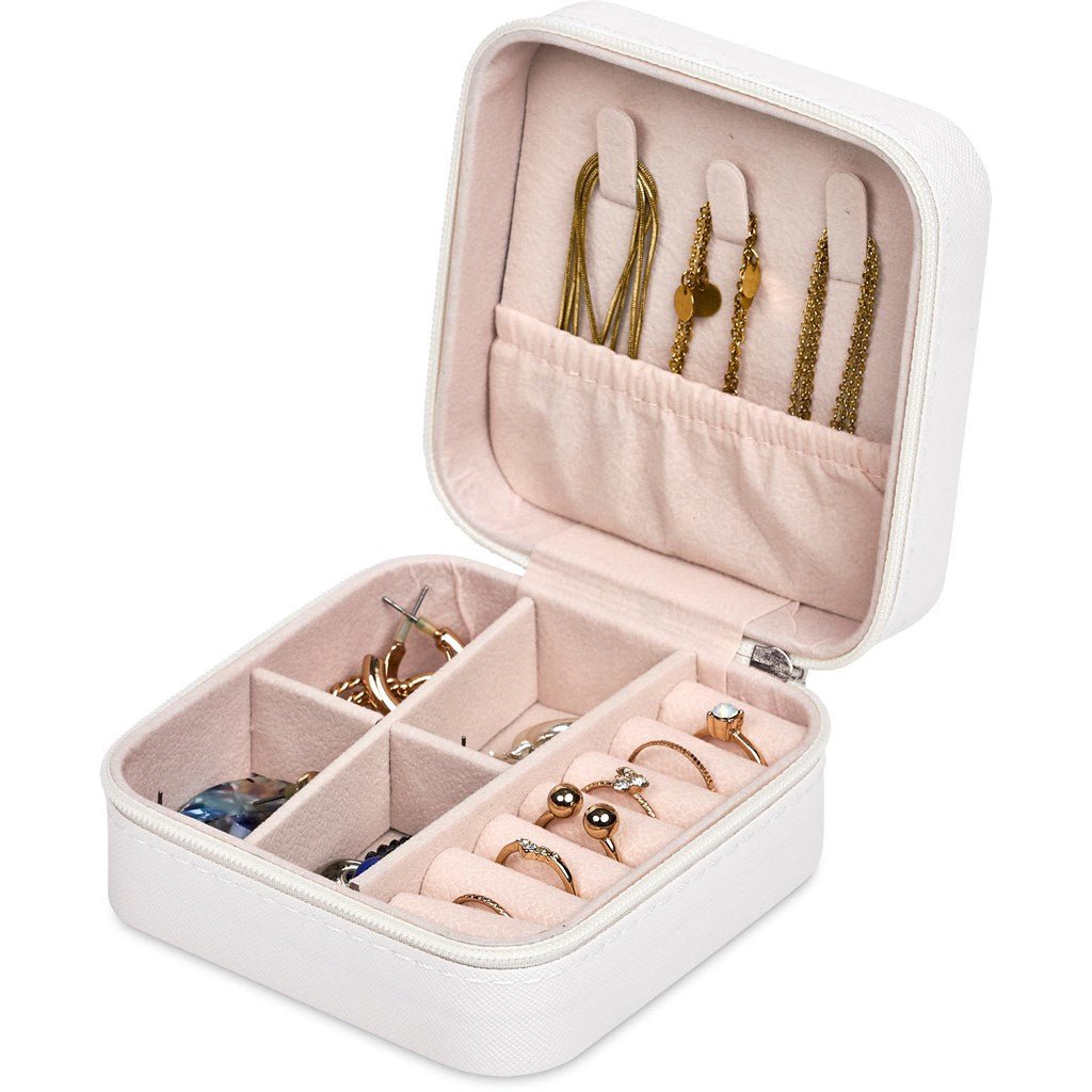 Eva & Elm Crystal Travel Jewellery Box - Brand your company Logo! Get a quote - Promo Lingo
